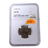 1928 Buffalo nickel NGC AU58