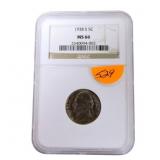 1938S Jefferson nickel NGC MS66