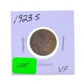 1923S Buffalo nickel VF