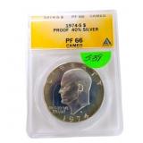 1974S proof 40% silver Ike dollar ANACS PF66 -