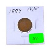 1884 Indian cent VF/XF