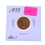 1893 Indian cent BU