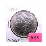 1903 Morgan silver dollar MS63+