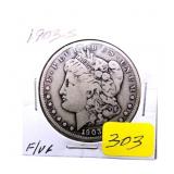1903S Morgan silver dollar F/VF