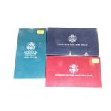 3 commemorative silver dollars: 1988S Seoul