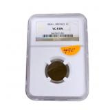 1864L Indian cent NGC VG8