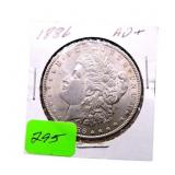 1886 Morgan silver dollar AU