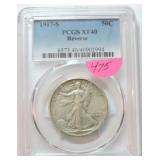 1917S reverse walking Liberty half dollar PCGS