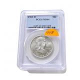 1963D Franklin half dollar PCGS MS64