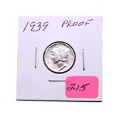1939 proof Mercury dime