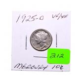 1925D Mercury dime VF/XF