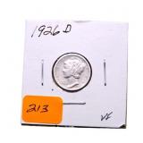 1926D Mercury dime VF