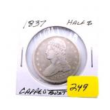 1837 Bust half dollar F/VF
