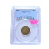 1863 Indian cent PCGS VF 25