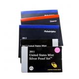 2 - 2011 mint sets, 2 - 2012 mint sets, 2011 &