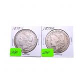 1878S VF & 1879S VF Morgan silver dollars
