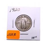 1920 Standing Liberty quarter VF+