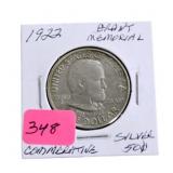 1922 Grant Memorial commemorative silver