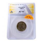 1913D Type 1 Buffalo nickel ANACS AU53