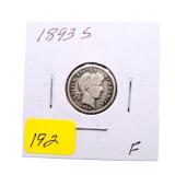 1893S Barber dime F