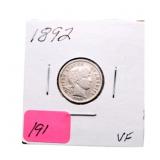 1892 Barber dime VF