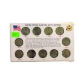 Complete set of Jefferson silver war nickels