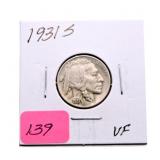 1931S Buffalo nickel VF