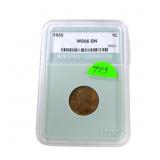 1955 Lincoln cent NTC MS66BN