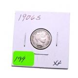 1906S Barber dime XF