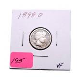 1898O Barber dime VF