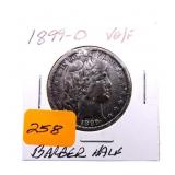 1899O Barber half dollar VG/F