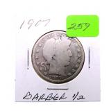 1907 Barber half dollar G