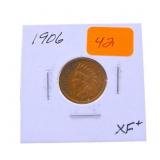 1906 Indian cent XF+