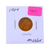 1904 Indian cent MS63/65