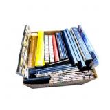 Box of coin books, albums, and folders