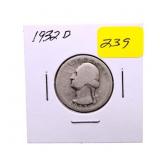 1932D Washington quarter G