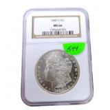 1880S Morgan silver dollar NGC MS66