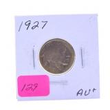 1927 Buffalo nickel AU+
