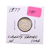1877 Liberty Seated dime XF