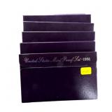 1986, 1987, 1988, 1989, 1990, 1991 proof sets