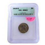 1915D Buffalo nickel IGC MS63