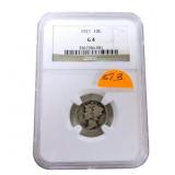 1921 Mercury dime NGC G4