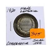 1920 Maine Centennial commemorative silver