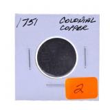 1751 Colonial copper