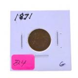 1871 Indian cent G