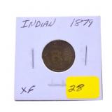1879 Indian cent XF
