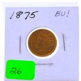 1875 Indian cent BU