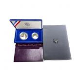 1990 Proof set, 1991 Prestige proof set, and