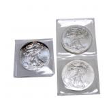 Lot of 3 silver eagles