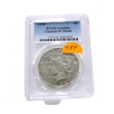 1928 Peace silver dollar PCGS AU cleaned